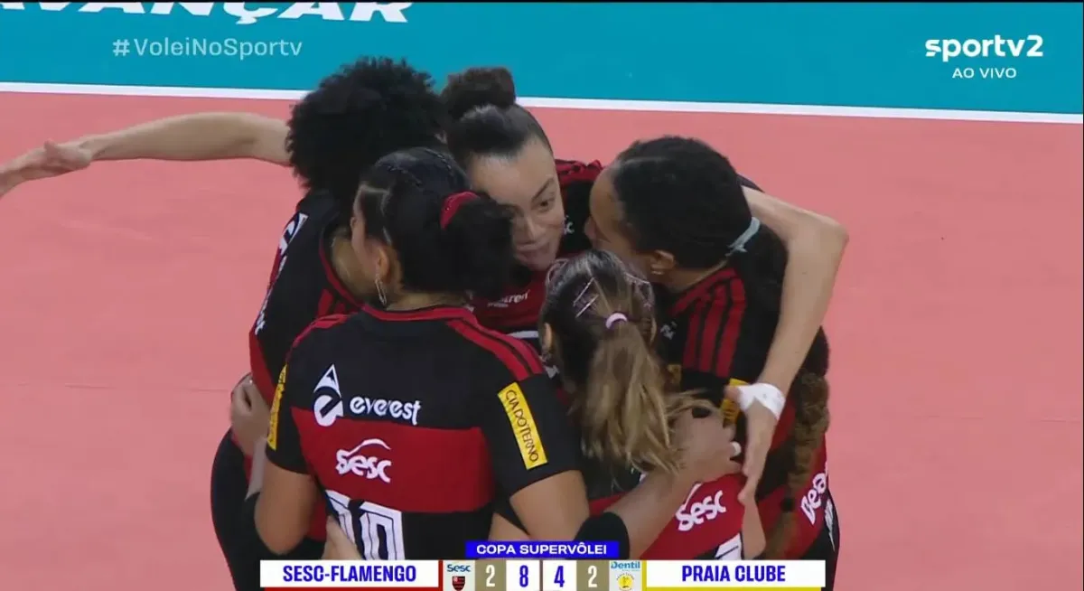Sesc-Flamengo protagoniza virada épica sobre o Praia Clube e fatura a Copa Super Vôlei